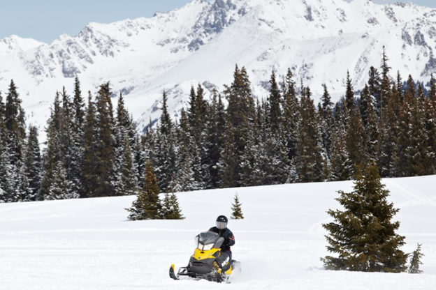 Snowmobiling in Vail, Colorado with Nova Guides